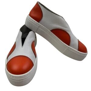 Luukkaa Dot Pebbled Leather Artsy Art to Wear Sneakers Women's Size 36/US 5.5